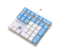 ALCXAZS Teclado numérico mecánico con Cable, Tacto Delicado y Experiencia Suave para Profesionales de finanzas, experiencias mecánicas, Eje Azul Azul