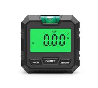 ALCXAZS Transportador de caja de nivel digital LCD Indicador niveles 490 ° Indicadores bisel Retroiluminación precisión Transportadores ángulo universales, Negro/Tipo 2