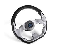 ALCXAZS Volante de Barco de aleación, Universal, Profesional, 3 radios, Espuma PU, Eje 3/4 Pulgadas, Botes remos, timón, Hardware