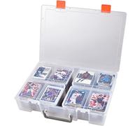 ALCYON Caja de Almacenamiento para Tarjetas de béisbol, Organizador de Tarjetas Deportivas, Estuche de plástico Duro Compatible con béisbol, fútbol, MTG, PM para coleccionista (Solo Bolsa)