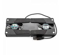 Alcyoneus USB plegable plegable doble ventilador de refrigeración pad enfriador ventilador COOL PAD para Laptop Notebook negro negro L