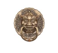 Aldaba antigua con cabeza de león y tiradores de latón Tiradores clásicos vintage para armarios Herrajes de cocina para armarios, de latón pulido y duradero(185mm)