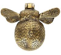 Aldaba de puerta delantera - Abeja de latón macizo - Acabado antiguo - Empresa del Reino Unido