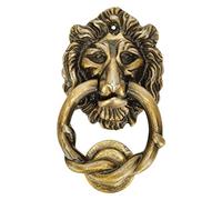 Aldaba de puerta delantera - Cabeza de león de latón macizo - Latón antiguo - Empresa del Reino Unido