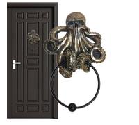 Aldaba de puerta gótico, escultura de pared de pulpo de aguas profundas, accesorios antiguos para el hogar, elegante figura de escultura de pared para decoración temática de café