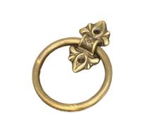 Aldaba de puerta latón y bronce for gabinete, manija redonda clásica for, estilo retro, for entrada, ferretería for el hogar, 1 unidad(11)