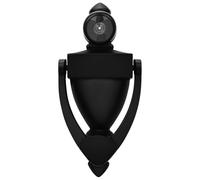 Aldaba de puerta vintage con visor, mirilla para entradas, aleación de zinc, color negro