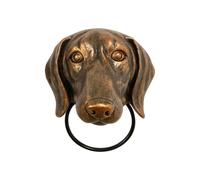 Aldaba Manija de puerta Aldaba de puerta Vintage, aldaba decorativa con cabeza perro y murciélago resina, pestillo manija creativa, antigua, animales adornados, decoración del hogar(Dachshund)