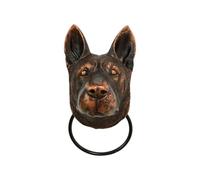 Aldaba Manija de puerta Aldaba de puerta Vintage, aldaba decorativa con cabeza perro y murciélago resina, pestillo manija creativa, antigua, animales adornados, decoración del hogar(Wolf dog)