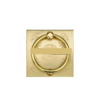 Aldaba Manilla Aldaba de puerta latón Vintage, perilla cobre for cajón gabinete Retro madera y ventana, decoración del hogar(9.5cm gold knocker)