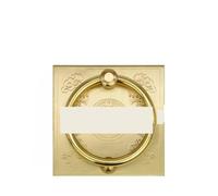 Aldaba Manilla Aldaba de puerta latón Vintage, perilla cobre for cajón gabinete Retro madera y ventana, decoración del hogar(13cm gold knock)