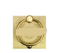 Aldaba Manilla Aldaba de puerta latón Vintage, perilla cobre for cajón gabinete Retro madera y ventana, decoración del hogar(16.5cm gold knock)