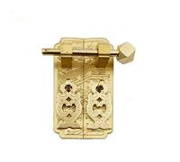 Aldaba Puerta Exterior, Gabinete de bloqueo Cierre puerta Aldaba Tirador latón bronce Muebles Ropa Vino libro Gaza(Pattern 2)