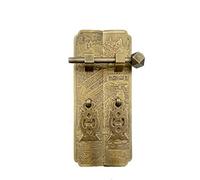 Aldaba Puerta Exterior, Gabinete de bloqueo Cierre puerta Aldaba Tirador latón bronce Muebles Ropa Vino libro Gaza(Pattern 5)