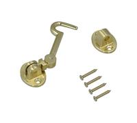 Aldabilla multiusos reforzada con tornillos 100 mm latón pulido