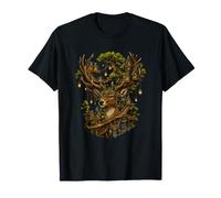Aldea de Cuernos de Ciervo encantados espíritu del Bosque místico Camiseta