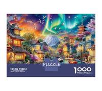 Aldea de la Fantasía Rompecabezas 1000 Piezas Pueblo Oriental Cartón Reciclado para Adultos Noche Familiar para Entrenar La Mente Oferta 70x50cm/1000pcs
