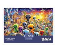 Aldea de los Aliens 1000 Puzzles Adults Puzzle Adults Puzzle Gifts Birthday Home Decoration Challenge High Difficulty 70x50cm/1000pcs