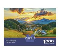 Aldea Jigsaw A Soothing Paisaje Puzzle Mil Piezas Papel para Entusiastas - Resistente A Doblar Ocio Decoración Hogar Desafiante 52x38cm/1000pcs