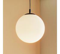 ALDEX Lámpara colgante 562, cristal mate, capuchón/dosel negro