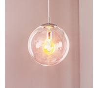 ALDEX Lámpara colgante 562, cristal transparente, capuchón/dosel cromado