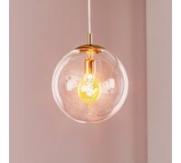 ALDEX Lámpara colgante 562, cristal transparente, capuchón/dosel dorado