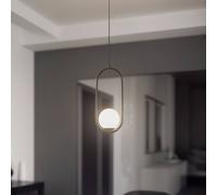 ALDEX Lámpara colgante Dione, 1 luz, negro/blanco