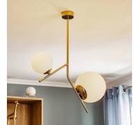 ALDEX Lámpara colgante Dione, 2 luces, dorada