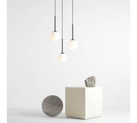 ALDEX Lámpara colgante Joel, redonda, negro/blanco, 3 luces