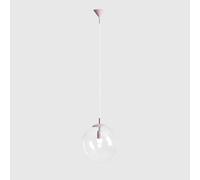 ALDEX Lámpara colgante Nohr con pantalla de cristal, lila/transparente