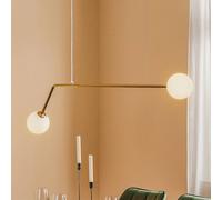 ALDEX Lámpara colgante Pure, 2 luces, dorada