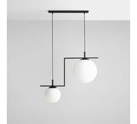 ALDEX Lámpara colgante Zac, 2 luces, negro