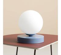 ALDEX Lámpara de mesa Joel, altura 17 cm, azul/blanco