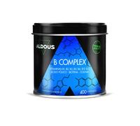 Vitamina B Complex + Vitamina C - 400 Comprimidos - Más de 1 Año - Multivitaminas - Complejo Vitamínico Completo - Vitamina B12, B1, B2, B3, B5, B6, Ácido Fólico, Biotina, Colina - Vegano - ALDOUS
