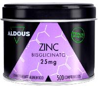 Aldous Bio – Bisglicinato de Zinc 25 mg – 500 comprimidos – Pelo, Piel y Uñas