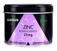Aldous Bio – Bisglicinato de Zinc 25 mg – 500 comprimidos – Pelo, Piel y Uñas