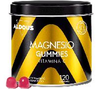 Aldous Bio Gominolas Citrato de Magnesio 225 mg + Vitamina C 45 mg — 120 gominolas, sabor arándano