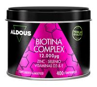 Aldous Bio Biotina con Zinc, Selenio, Vitamina D3 y Vitamina E 400 comprimidos