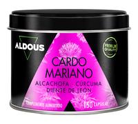 Aldous Bio Suplemento Cardo Mariano con Cúrcuma y Desmodium - Triple acción - 150 cápsulas