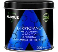 Aldous Labs L-Triptófano con Melatonina, Magnesio, Espirulina y Vitaminas 200 cápsulas