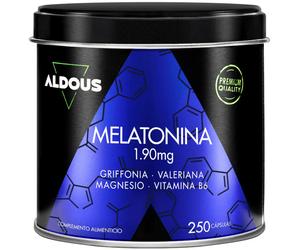 Aldous Labs Melatonina con Magnesio, Griffonia, Valeriana y Vitamina B6 250 Cápsulas