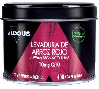 Aldous Levadura de Arroz Rojo con Coenzima Q10 400 Comprimidos