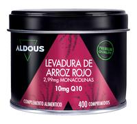 Aldous Bio Levadura de Arroz Rojo con Coenzima Q10 2,99 mg Monacolina Pura 400 comprimidos