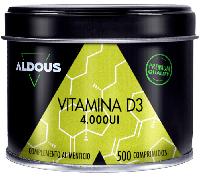 Aldous Bio – Vitamina D3 4000 UI (Colecalciferol) – 500 comprimidos