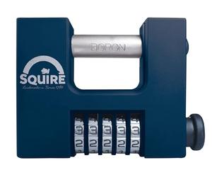 ALDRIDGE CBW85BX Squire HI-SEC - Candado combinado de 5 ruedas en caja, color blanco