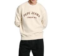 Pepe Jeans Aldridge Crew Sudadera, Beige (Ivory White), XS para Hombre