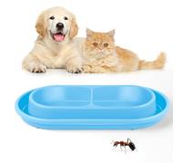 ALDRO Cuenco antideslizante para perros y gatos, a prueba de hormigas, para mascotas, tamaño pequeño o mediano (grande)