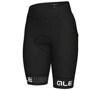 ALE' Alé Cycling Pantalones Cortos de Ciclismo Traguardo para Mujer, Color Negro/Blanco, Talla XXL