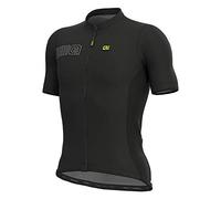 Alé Cycling Bloque de Color Sólido Malla Manga Corta, Negro, S Hombre, Negro, S