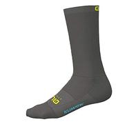 Alé Cycling Calcetines de invierno unisex de 22 cm, gris/amarillo neón, S, Gris y amarillo neón., S